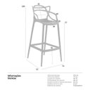 Ver mais imagens de KIT - 4 x Banquetas altas Masters Allegra - Preto