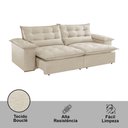 Ver imagem 4 de Sofá Retrátil e Reclinável 290cm Alice Braço 25cm em Boucle Meu Sofá Online
