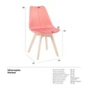 Ver mais imagens de Kit 4 Cadeiras Estofadas Leda - Vermelho