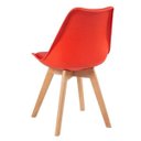 Ver imagem 4 de Kit 4 Cadeiras Estofadas Leda - Vermelho