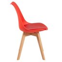 Ver imagem 3 de Kit 4 Cadeiras Estofadas Leda - Vermelho