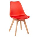 Ver imagem 2 de Kit 4 Cadeiras Estofadas Leda - Vermelho