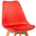 Ver imagem 5 de Kit 4 Cadeiras Estofadas Leda - Vermelho