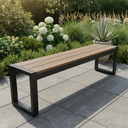 Ver imagem 2 de Banco de Jardim Steel de Madeira Plástica sem Encosto 150 Cm Cor Ipê