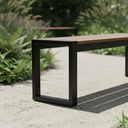 Ver imagem 3 de Banco de Jardim Steel de Madeira Plástica sem Encosto 150 Cm Cor Ipê