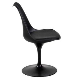 Cadeira Tulipa - Saarinen - Assento Plástico - Preto - 2