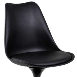 Cadeira Tulipa - Saarinen - Assento Plástico - Preto - 4
