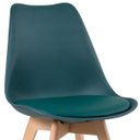 Ver imagem 5 de Kit 4 Cadeiras Estofadas Leda - Verde Escuro