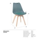 Ver mais imagens de Kit 4 Cadeiras Estofadas Leda - Verde Escuro