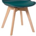 Ver imagem 7 de Kit 4 Cadeiras Estofadas Leda - Verde Escuro