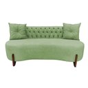 Ver imagem 2 de Sofá 2 Lugares Orgânico Curvo Tókio 150cm Bouclé Verde