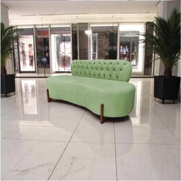 Sofá 2 Lugares Orgânico Curvo Tókio 150cm Bouclé Verde - 9