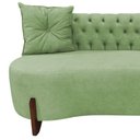 Ver imagem 5 de Sofá 2 Lugares Orgânico Curvo Tókio 150cm Bouclé Verde