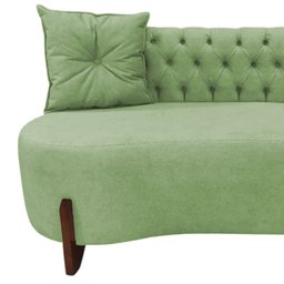 Sofá 2 Lugares Orgânico Curvo Tókio 150cm Bouclé Verde - 5