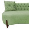 Sofá 2 Lugares Orgânico Curvo Tókio 150cm Bouclé Verde - 5