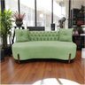 Sofá 2 Lugares Orgânico Curvo Tókio 150cm Bouclé Verde - 8