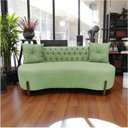 Ver mais imagens de Sofá 2 Lugares Orgânico Curvo Tókio 150cm Bouclé Verde