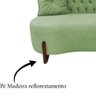 Sofá 2 Lugares Orgânico Curvo Tókio 150cm Bouclé Verde - 6