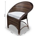 Ver imagem 3 de Conjunto Miami - 4 poltronas + Mesa Redonda - Duna Cru