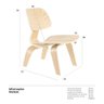 Kit 2 Cadeiras Charles Eames Lcw - Poltrona Lounge - Madeira Clara - 7