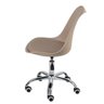 Cadeira de Rodízios Estofada Tulipa - Office - Escritório - Nude - 2