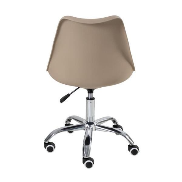 Cadeira de Rodízios Estofada Tulipa - Office - Escritório - Nude - 4