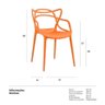 Kit 4 Cadeiras Masters Allegra - Laranja - 4