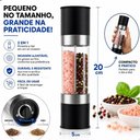 Ver imagem 3 de Moedor de Sal e Pimenta Manual 2 em 1 Aço Inox e Acrílico Triturador de Temperos