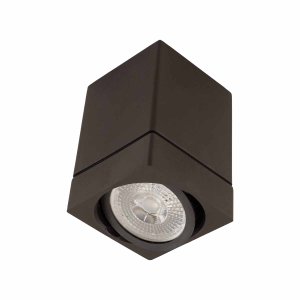 Spot Sobrepor Quadrado Marrom 9,5x9,5 Abs P/ Par20 Sz292/2s Megalux St3032