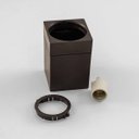 Ver imagem 5 de Spot Sobrepor Quadrado Marrom 9,5x9,5 Abs P/ Par20 Sz292/2s Megalux St3032