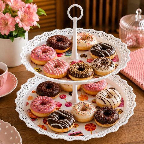 Boleira Bailarina 2 Andares para Doces e Cupcakes
