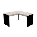 Ver imagem 1 de Mesa de Escritório em L Pé Painel Pe25 em Mdp 145 x 145 x 60cm Cor Nogueira Casablanca e Base