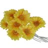 Kit 12 hastes de Gerberas Amarelas Flores Artificiais - 4