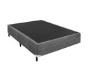 Ver imagem 2 de Cama Box Casal Cinza Suede + Colchão Espuma D28 138x188x14