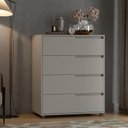 Ver imagem 3 de Quarto Casal Completo com Guarda-roupa Malthus 2 Portas de Correr, 1 Cômoda e 2 Mesas de Cabeceira
