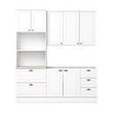 Ver imagem 2 de Cozinha Completa Americana 7 Portas 5 Gavetas 100% Mdf Branco - Henn