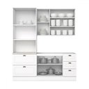 Ver imagem 3 de Cozinha Completa Americana 7 Portas 5 Gavetas 100% Mdf Branco - Henn
