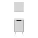 Ver imagem 6 de Conjunto de Banheiro com Gabinete e Espelheira 1 Porta Retrô 45cm Multimóveis CR10169 Branco