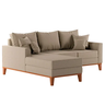 Sofá Beny com Chaise Esquerda, 3 Lugares, Estofado em Linho, Base em Madeira, 1,40x2,00m. (bege) - 2