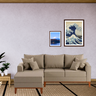 Sofá Beny com Chaise Esquerda, 3 Lugares, Estofado em Linho, Base em Madeira, 1,40x2,00m. (bege) - 1