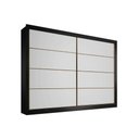 Ver imagem 1 de Guarda Roupas 2 Portas de Correr e 6 Gavetas Sevilha Branco/preto - Europa