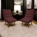 Ver imagem 2 de Kit 2 Poltronas para Sala Decorativa Consultório Clínica Recepção Salão Manicure Sufler Decorativa L