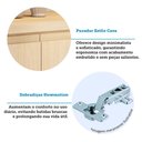 Ver imagem 3 de Bancada de Cozinha com Balcão 100% Mdf 164cm Aura Luciane Móveis