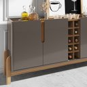 Ver imagem 6 de Buffet Aparador 190cm Com Adega 050520 Cinza Perola Cedro DCASA