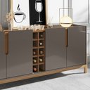 Ver imagem 7 de Buffet Aparador 190cm Com Adega 050520 Cinza Perola Cedro DCASA