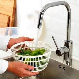 Seca Salada Prática Eficiente 23cm Grande Centrífuga de Salada Secador de Verduras Manual 4 Litros V - 2