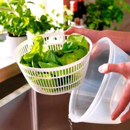 Seca Salada Prática Eficiente 23cm Grande Centrífuga de Salada Secador de Verduras Manual 4 Litros V - 3