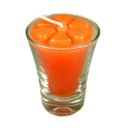 Ver imagem 1 de Kit 6 Velas Laranja 7 Cm no Copinho 12 H Decoração Festa