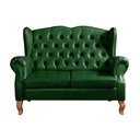 Ver imagem 2 de Conjunto Imperador Sofá Chesterfield Decoração Sala Recepção Estilo Vintage - Couríssimo Verde