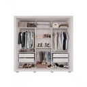 Ver imagem 2 de Guarda Roupa Casal Panamá Porta Espelho Central 3 Portas 4 Gavetas Salleto Branco